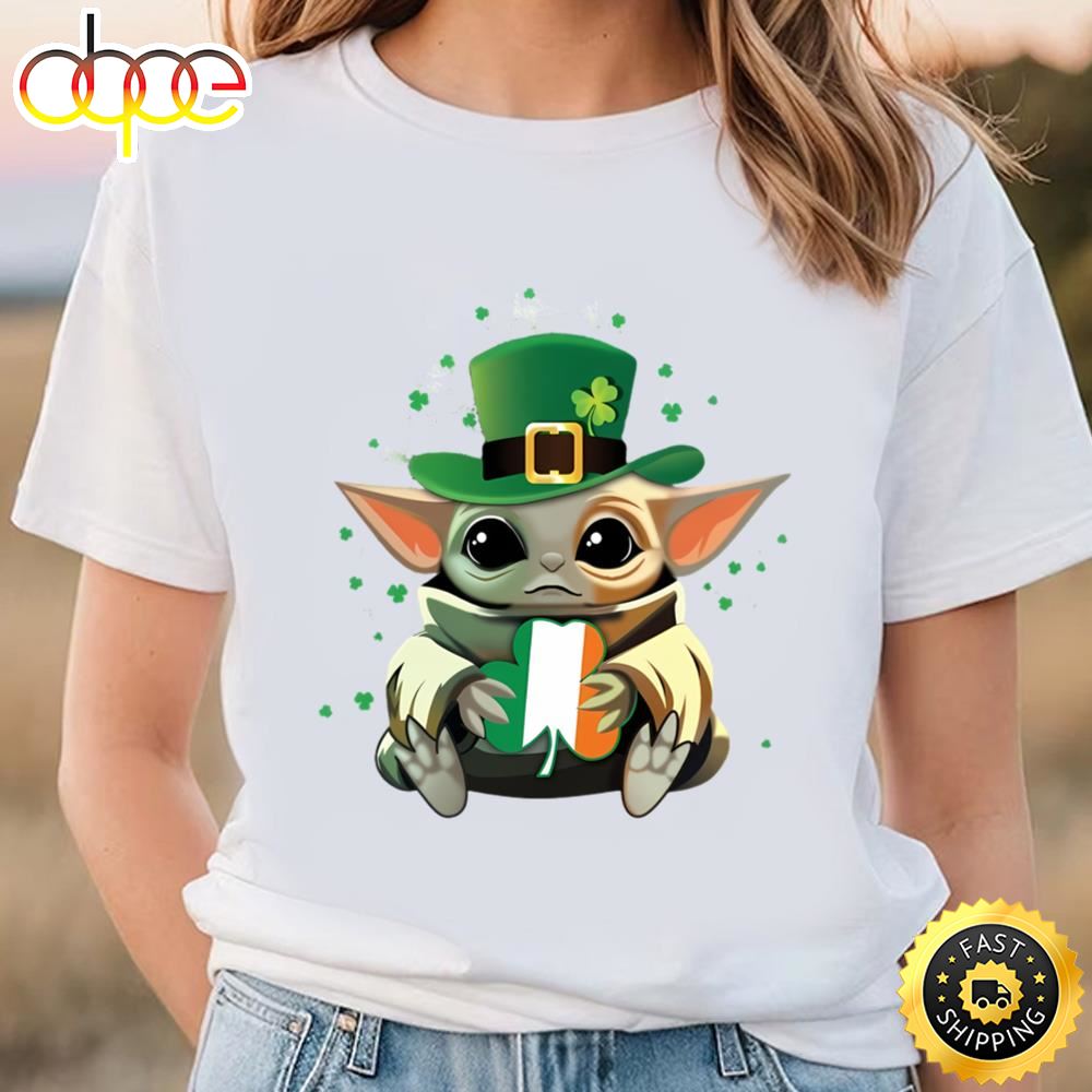 Baby Yoda Star War St Patricks Day T Shirt Tshirt