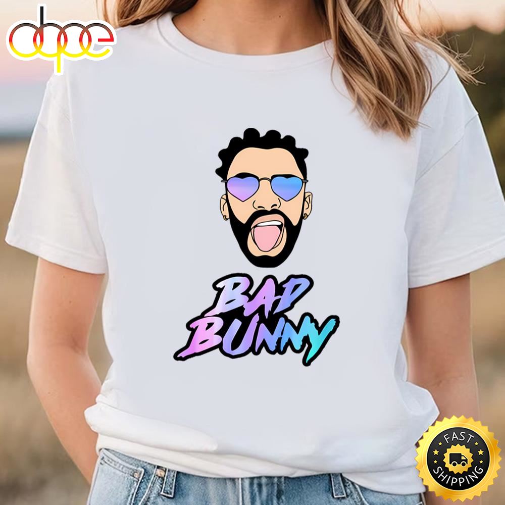 Bad Bunny Face Shirt For Fan T Shirt