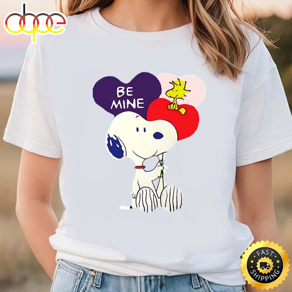 Be Mine Snoopy And Woodstock Valentine Shirt