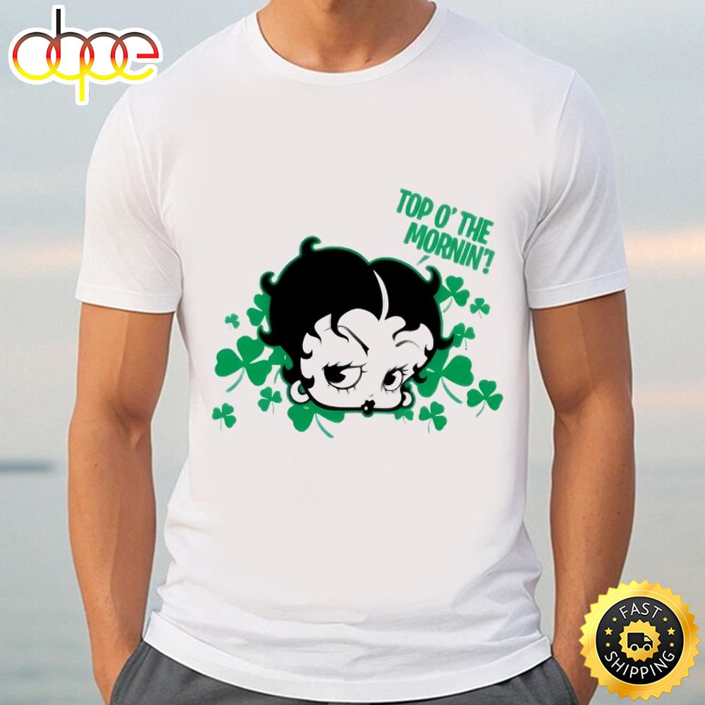 Betty Boop Cartoon Irish St Patricks Day Shirt Tee