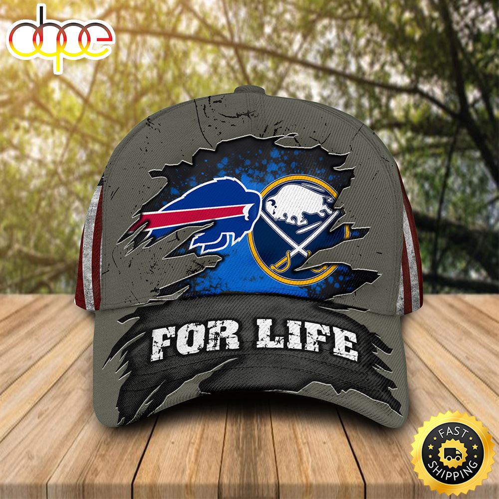 Buffalo Bills Buffalo Sabres For Life Cap Hat