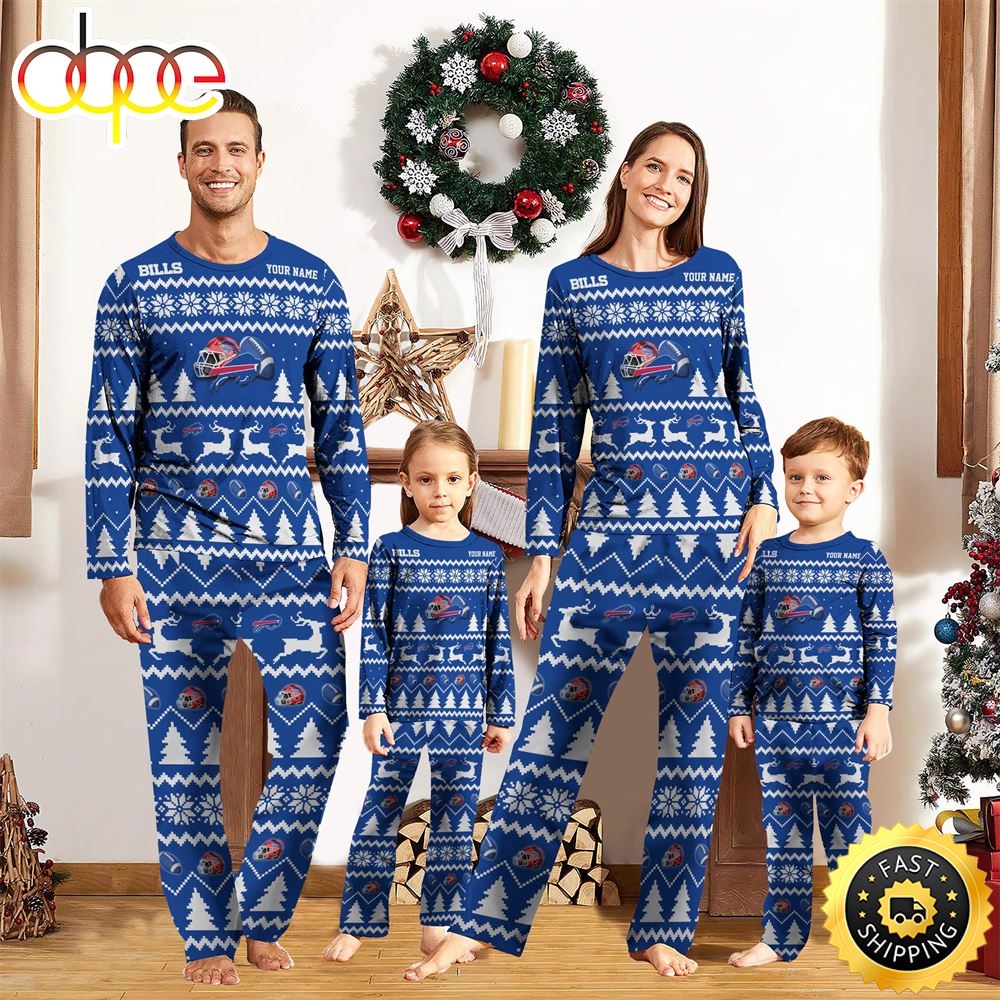Buffalo Bills Christmas NFL Custom Family Pajamas