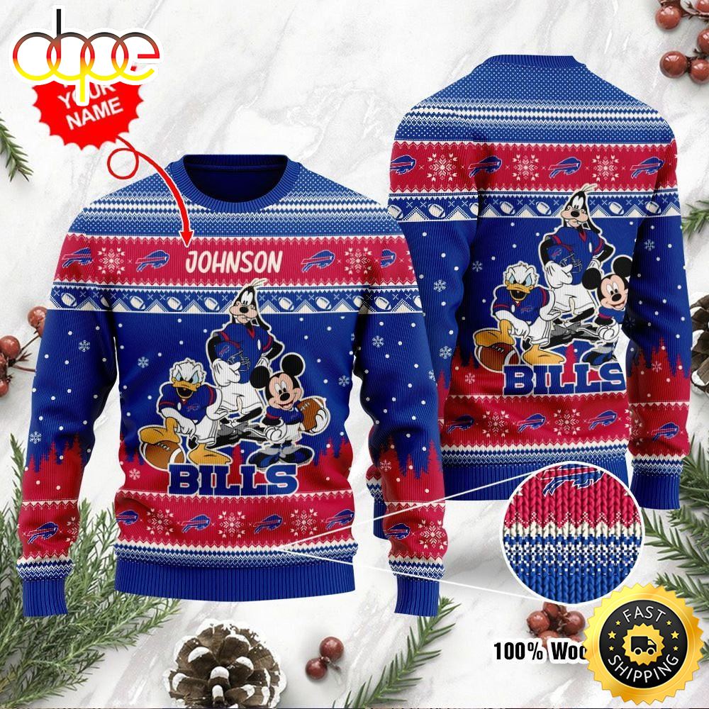 Buffalo Bills Disney Donald Duck Mickey Mouse Goofy Personalized Ugly Christmas Sweater Perfect Holiday Gift Ftyuaq.jpg