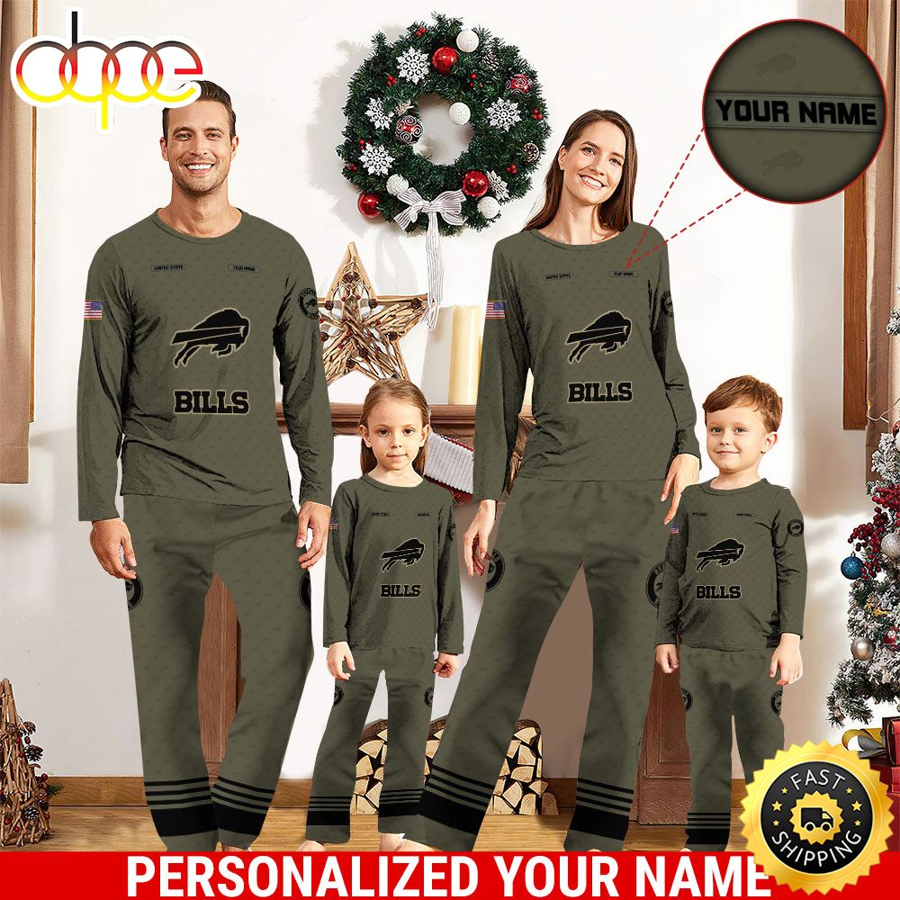 Buffalo Bills Pajamas Sport Pajamas Personalized Your Name NFL Pajamas