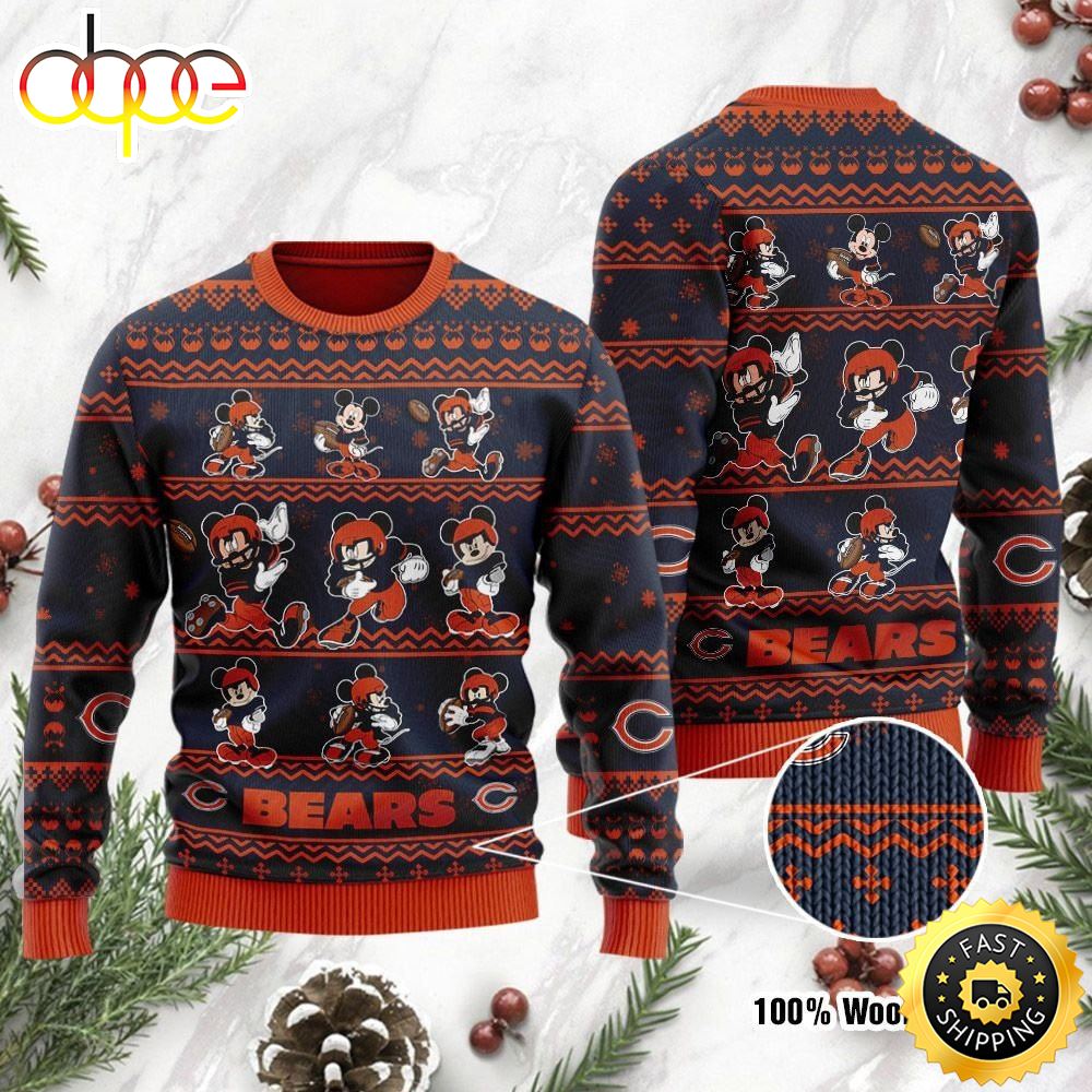 Chicago Bears Mickey Mouse Holiday Party Ugly Christmas Sweater Perfect Holiday Gift Yvedul.jpg