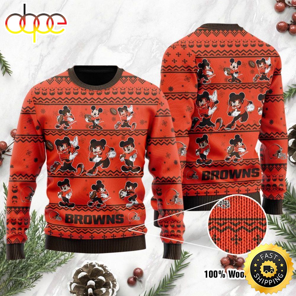 Cleveland Browns Mickey Mouse Holiday Party Ugly Christmas Sweater Perfect Holiday Gift Qyyeuy.jpg