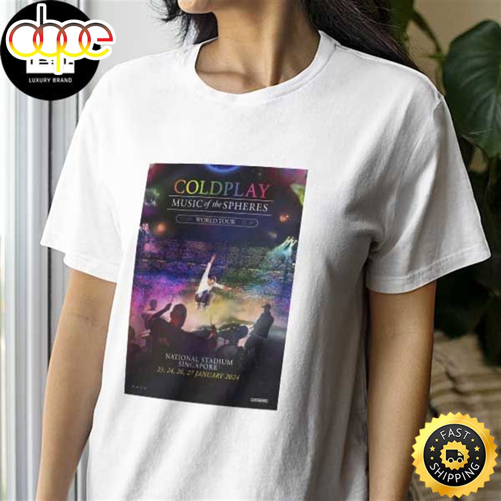 Coldplay Music Of The Spheres January 2024 National Stadium Singapore Classic T Shirt Rlaprh.jpg