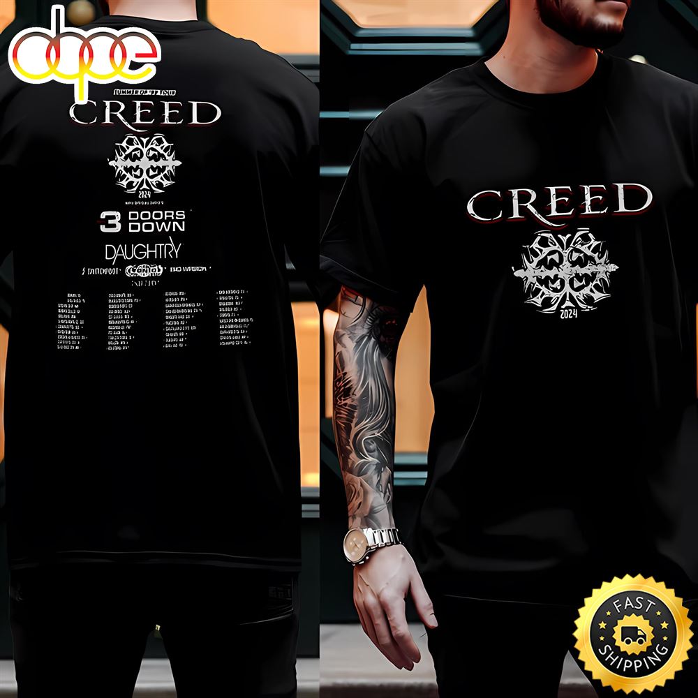 Creed 2024 Tour Summer Of 99 Tour Two Sided Shirt T Shirt