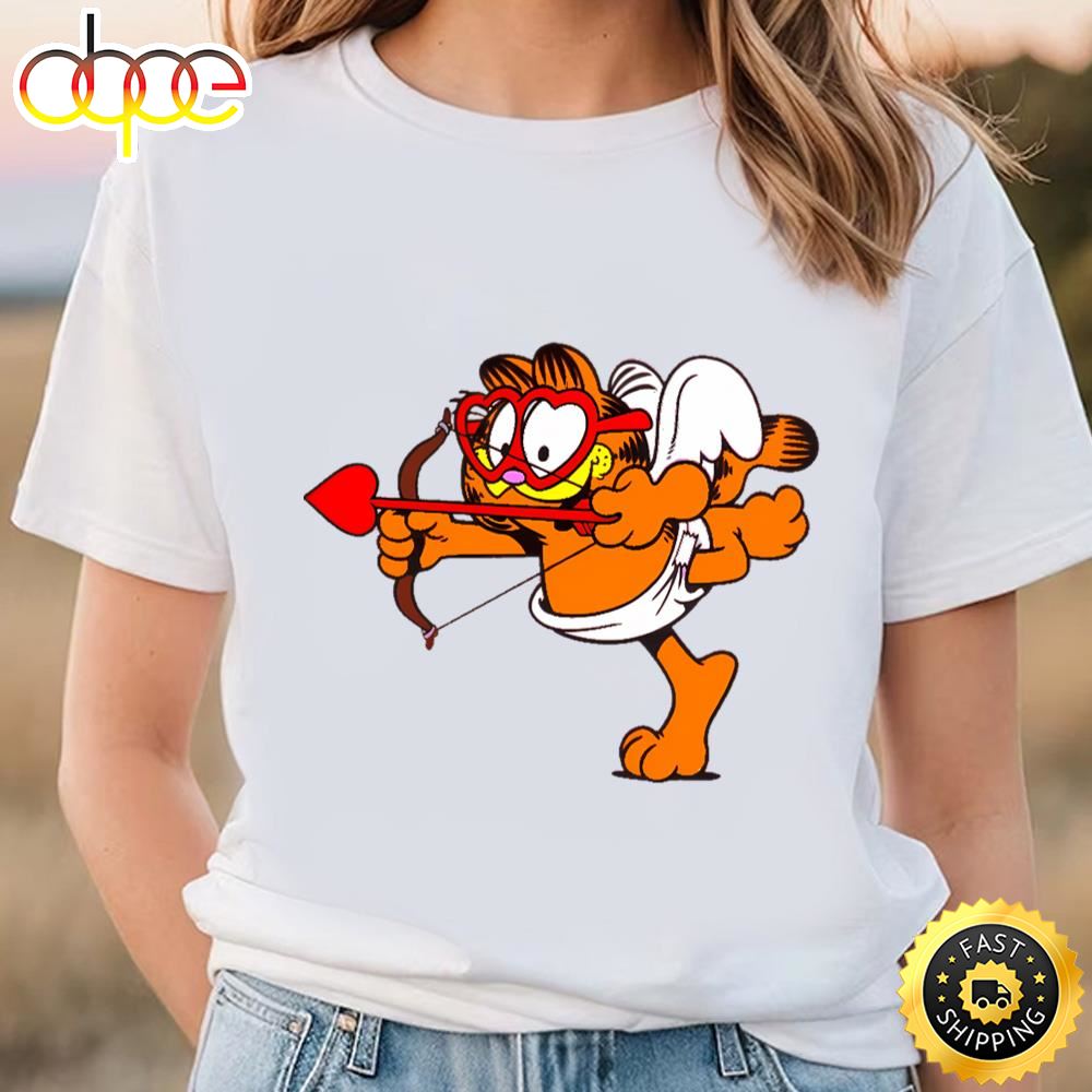 Cupid Garfield Happy Valentine’s T Shirt