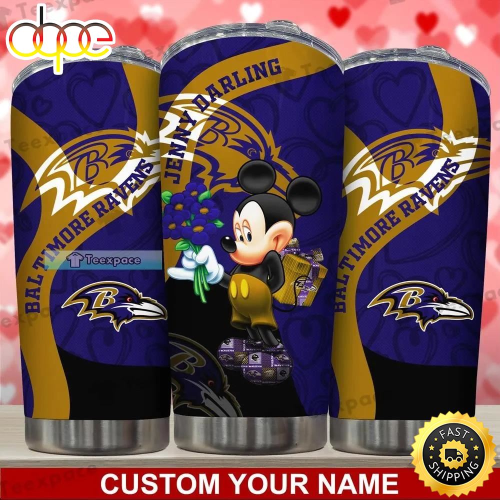 Custom Baltimore Ravens Shy Mickey Tumbler