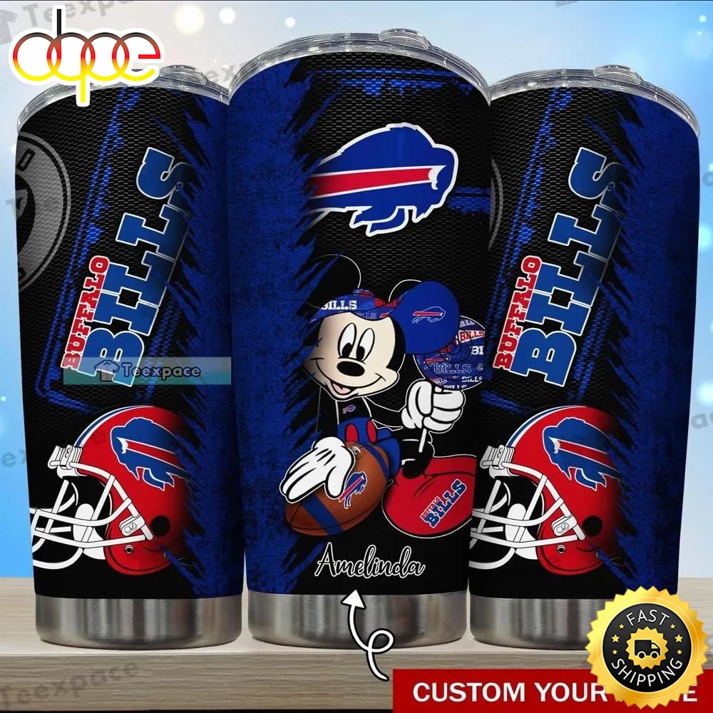 Custom Buffalo Bills Mickey Football Tumbler