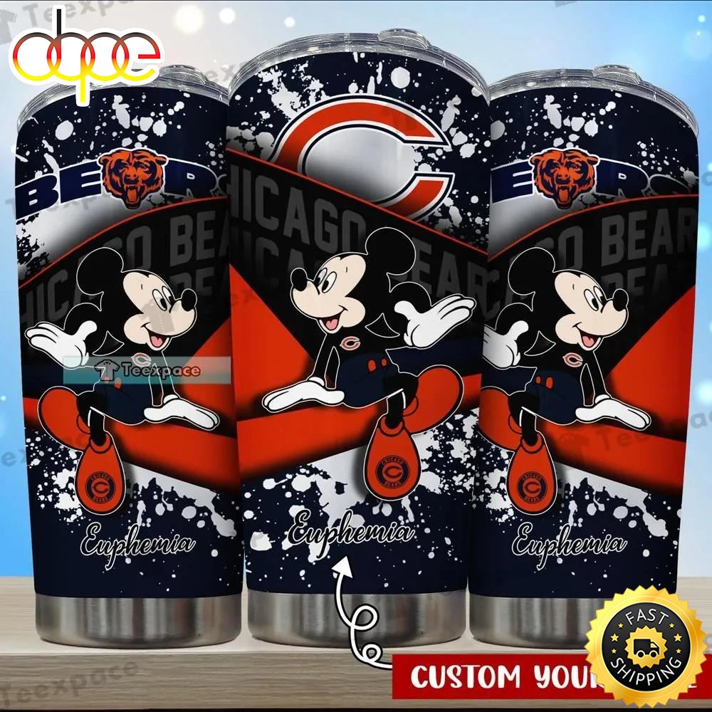 Custom Chicago Bears Mickey Painting Style Tumbler