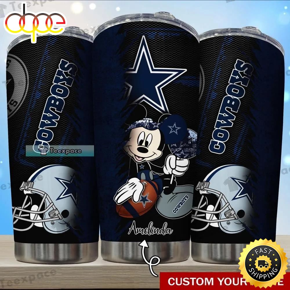 Custom Dallas Cowboys Football Mickey Tumbler