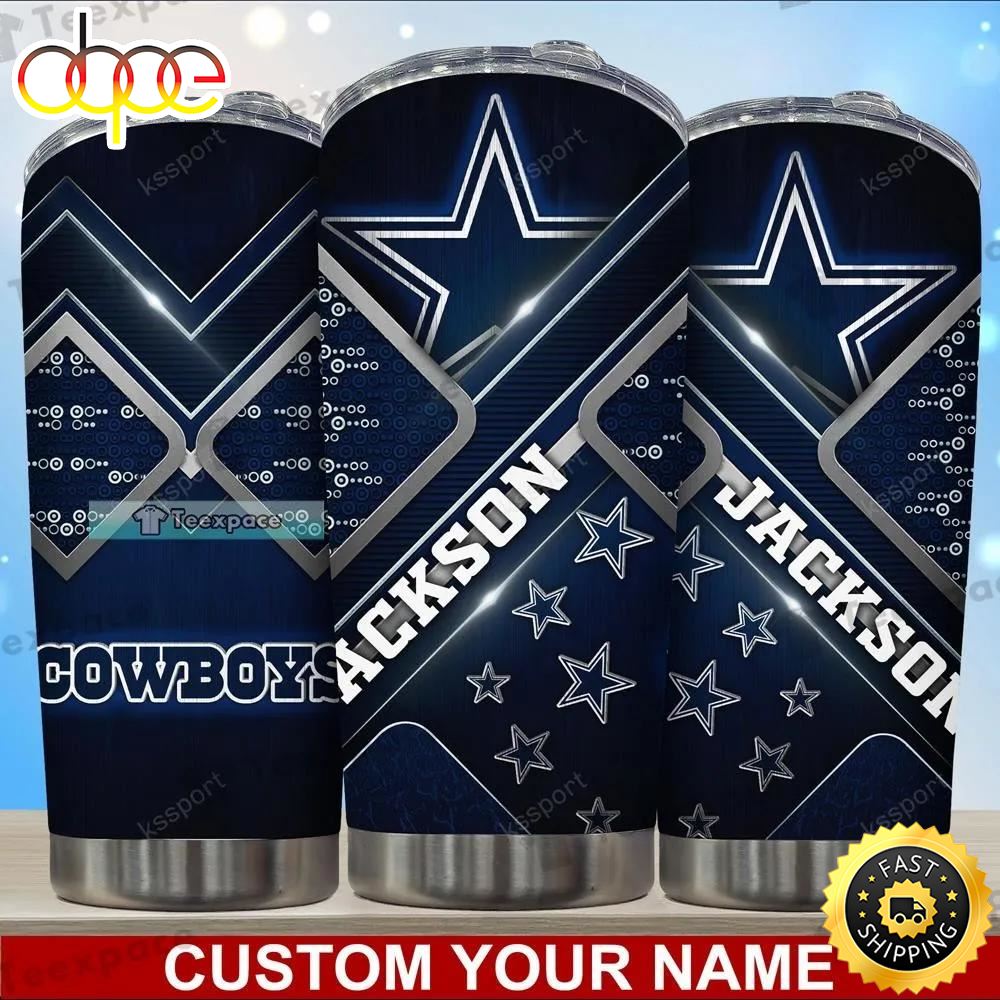 Custom Dallas Cowboys Star Pattern Tumbler