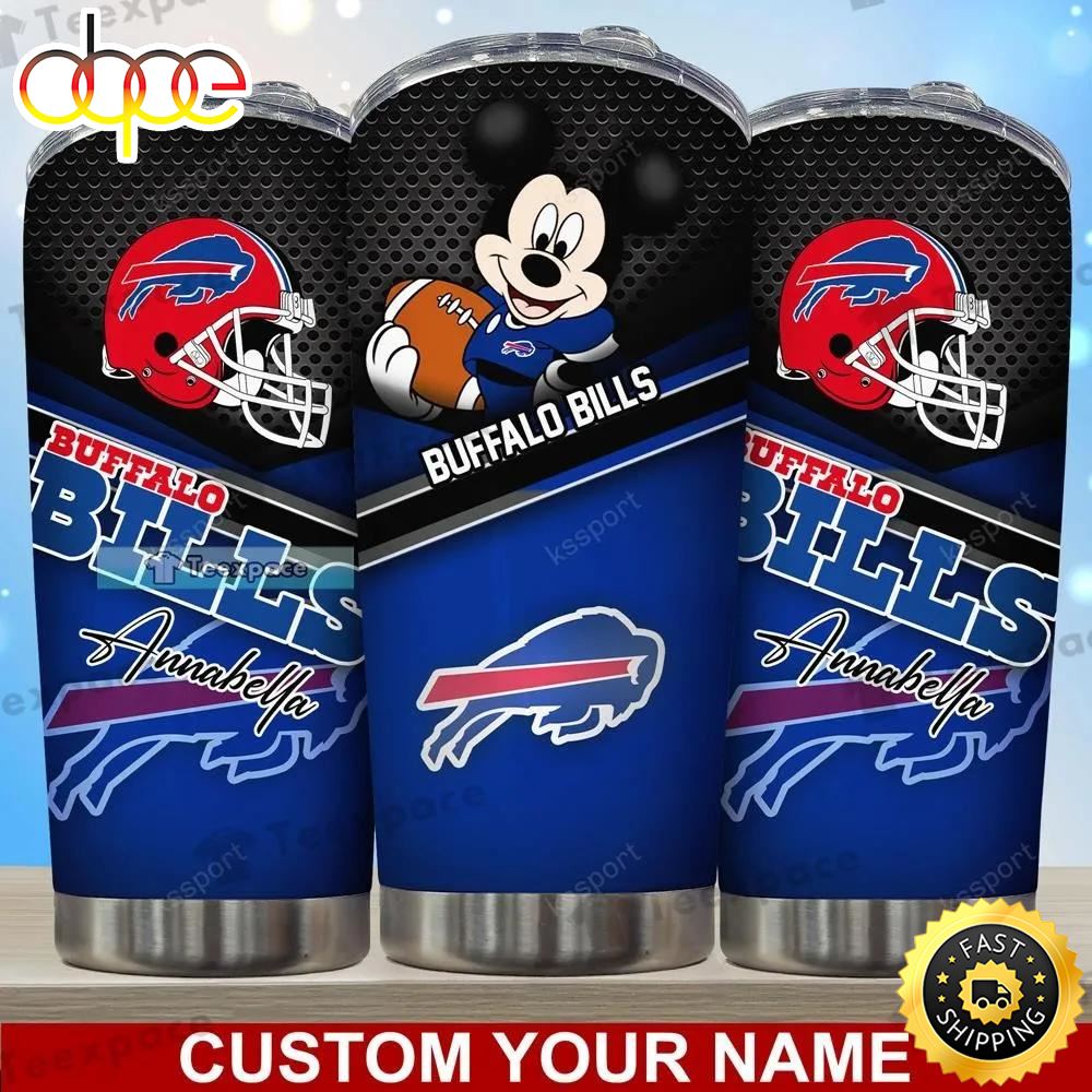 Custom Name Buffalo Bills Mickey Football Player Tumbler