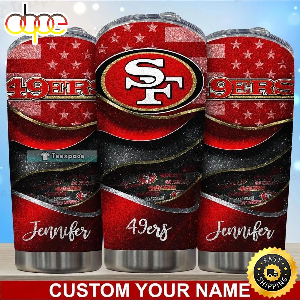 Custom Name Fan Red San Francisco 49ers Tumbler