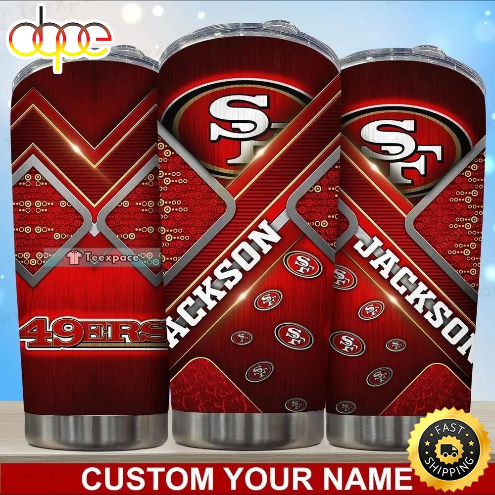 Custom Name Fan Twinkle San Francisco 49ers Tumbler