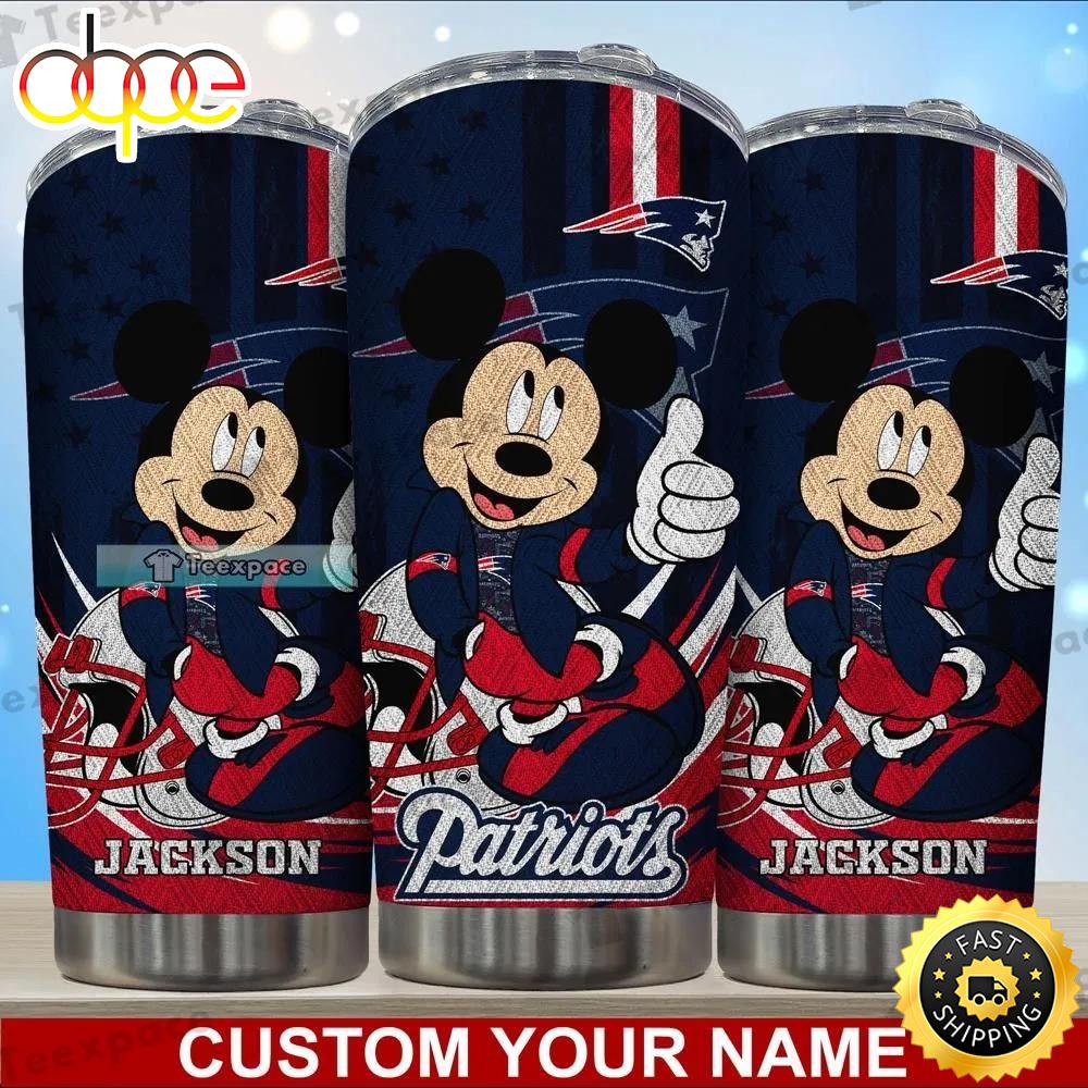 Custom New England Patriots Mickey Like Finger Tumbler