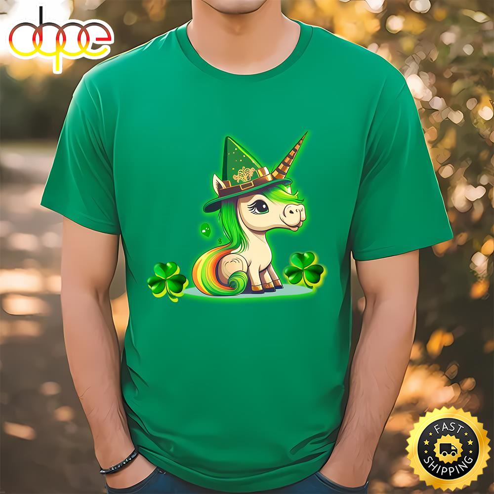 Cute And Funny St Patrick’s Day Unicorn Design Lepricorn T Shirt T Shirt