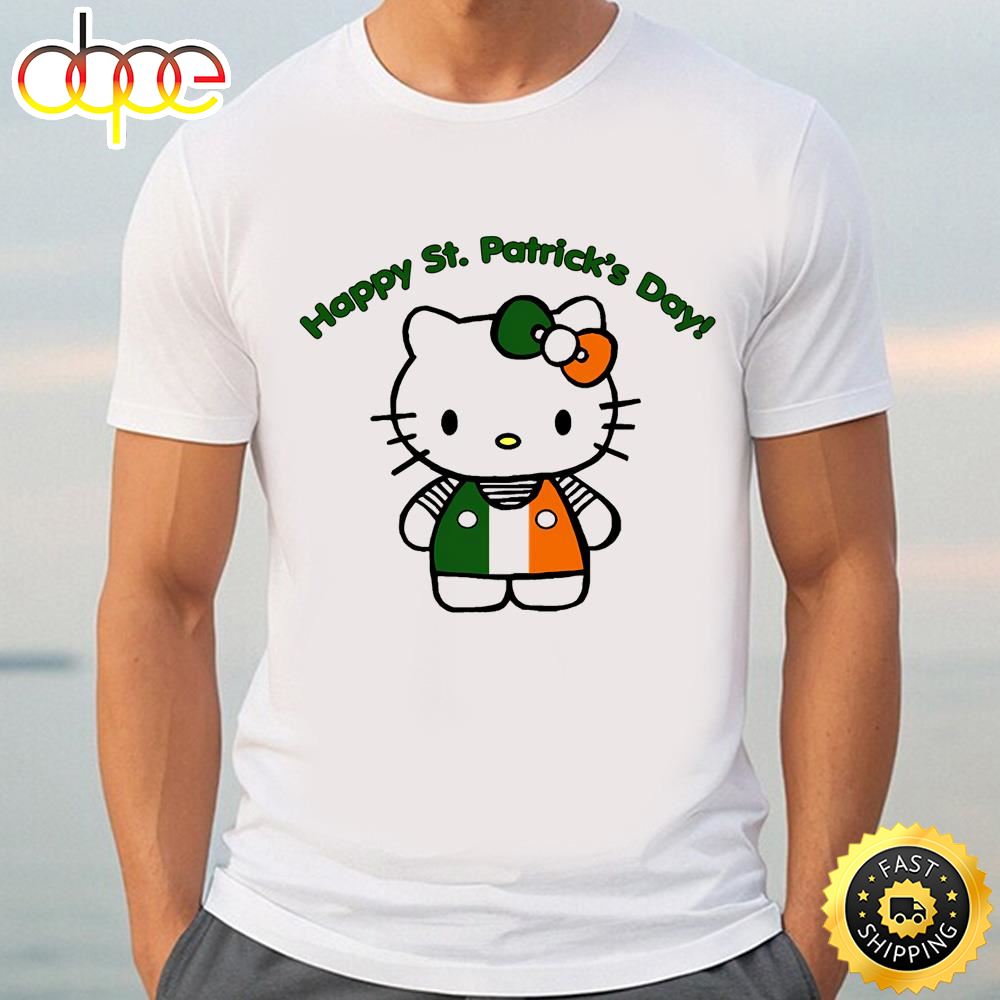 Cute Hello Kitty Happy St Patricks Day T Shirts Tshirt
