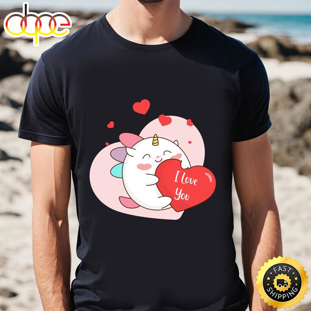 Cute Lovely Unicorn Valentine T Shirt