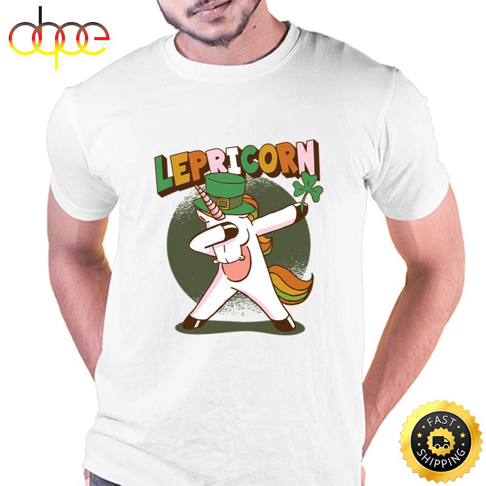 Dabbing Lepricorn Unicorn Leprechaun T Shirt Tee