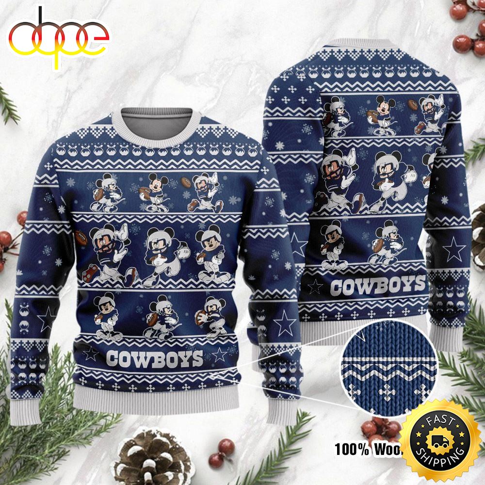 Dallas Cowboys Mickey Mouse Holiday Party Ugly Christmas Sweater Perfect Holiday Gift Q7vgmz.jpg