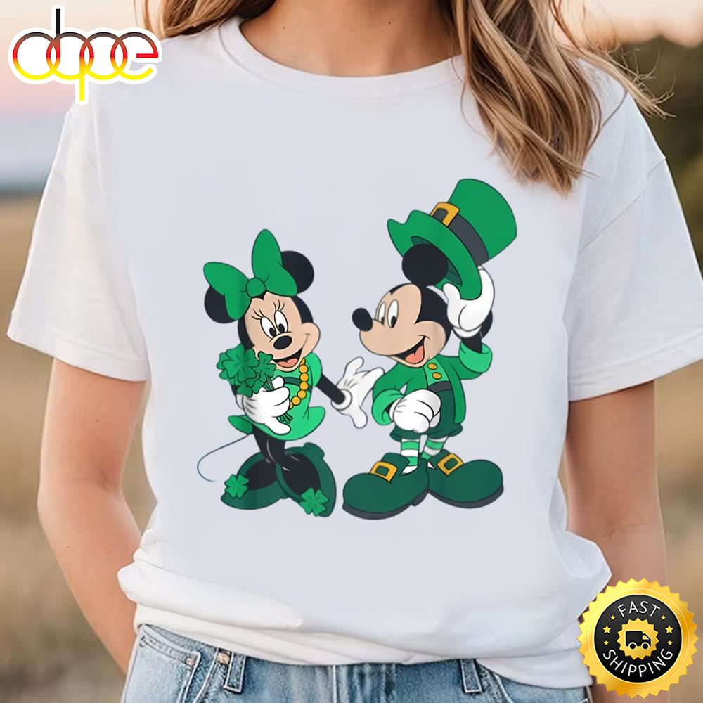 Disney Leprechaun Mickey Minnie Shamrock St. Patricks Day Premium... Tee