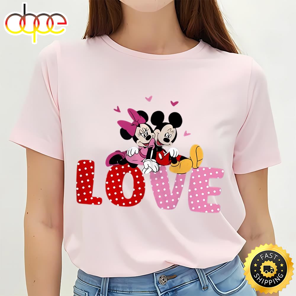 Disney Mickey And Minnie Valentines Love Shirt