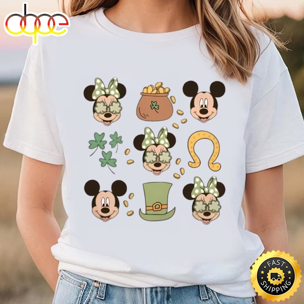 Disney Mickey Minnie St Patricks Day Shirt T Shirt