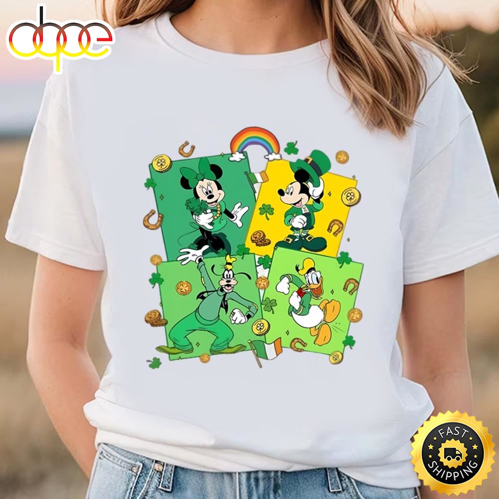 Disney St Patrick’s Day Shirt Mickey And Friends Lucky Vibes... T Shirt