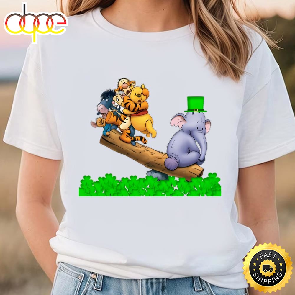 Disney Winnie The Pooh Happy St Patrick’s Day Shirt Tee