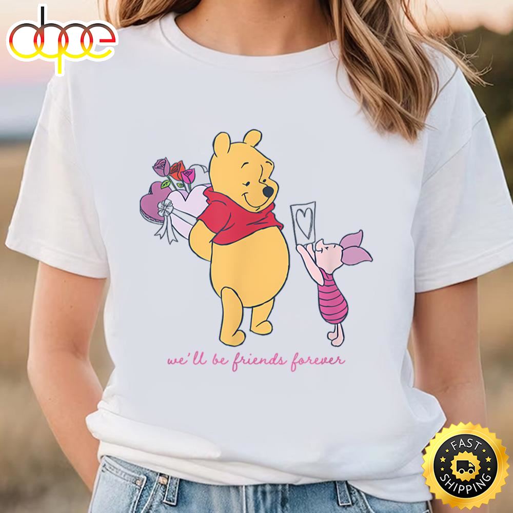 Disney Winnie The Pooh Valentine’s Day Friends Forever T Shirt