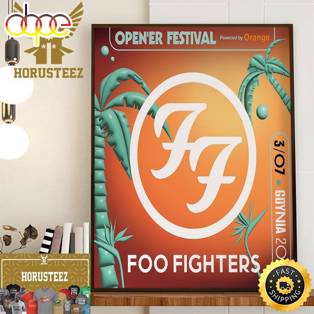 Foo Fighters At Opener Festival 3 July 2024 Home Decor Poster Canvas