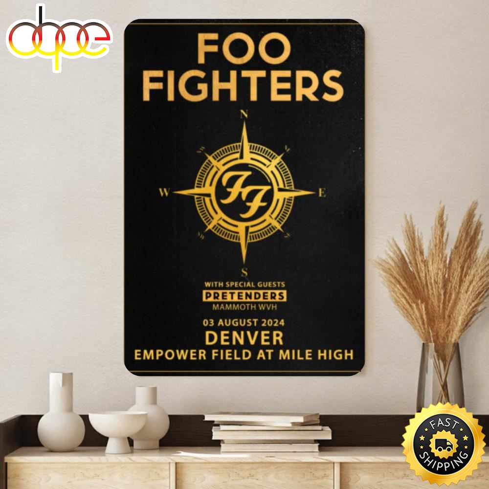 Foo Fighters Everything Or Nothing 2024 North American Stadium Tour Denver Co Canvas Poster Xbkot5.jpg