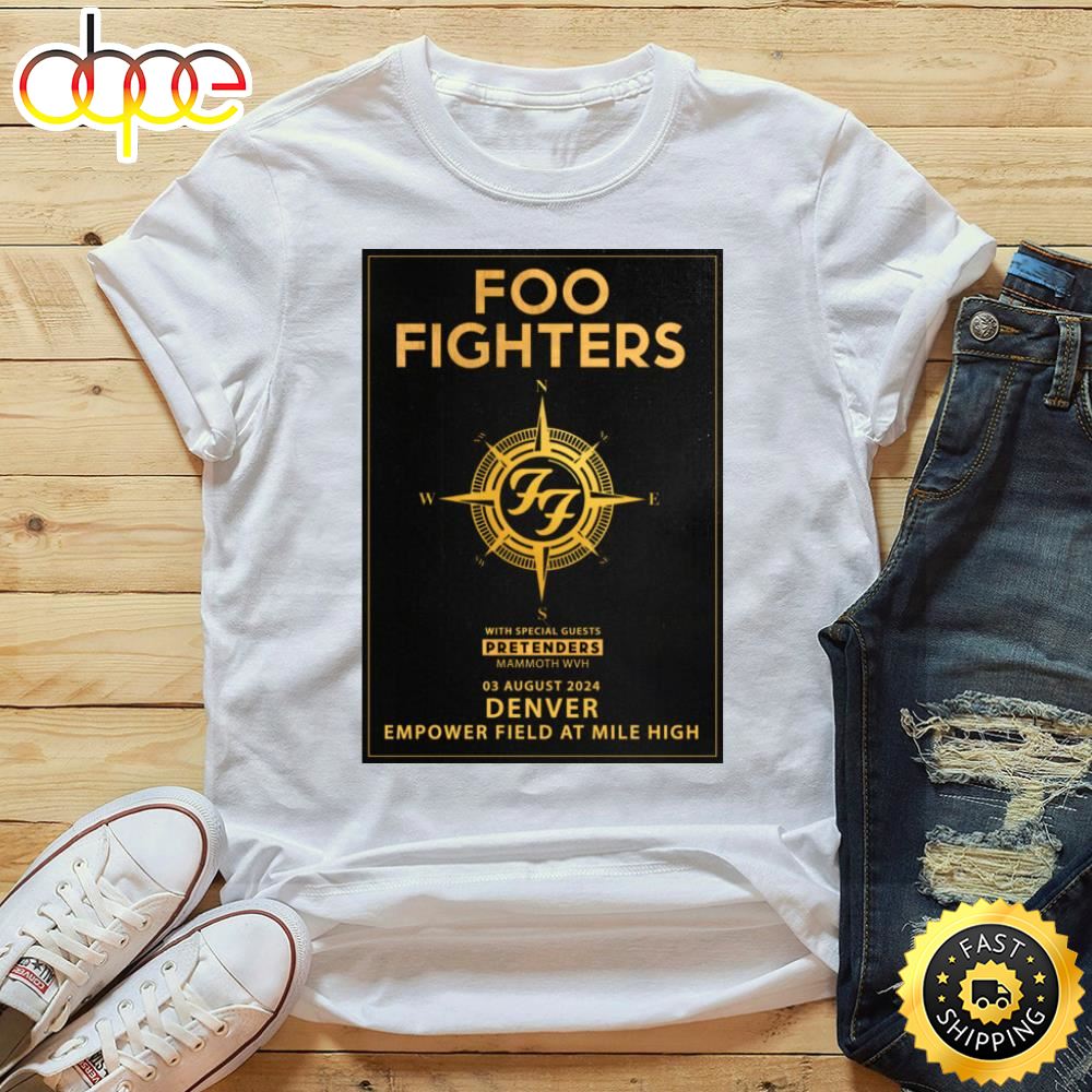 Foo Fighters Everything Or Nothing 2024 North American Stadium Tour Denver Co Unisex Tshirt Tkjphv.jpg