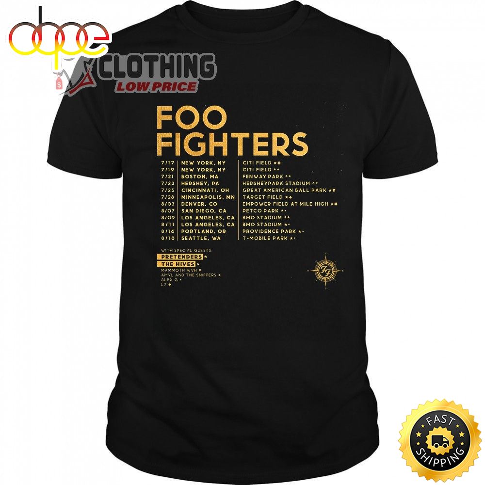 Foo Fighters North American Stadium Tour 2024 Merch Shirt