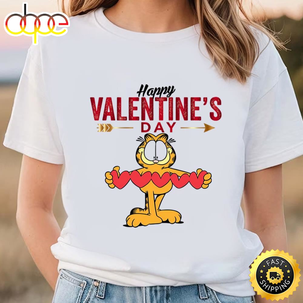 Garfield Cartoon Character Happy Valentine’s T Shirt