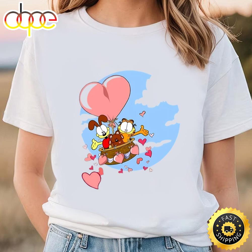 Garfield Happy Valentine’s T Shirt Cute Gift For Couple