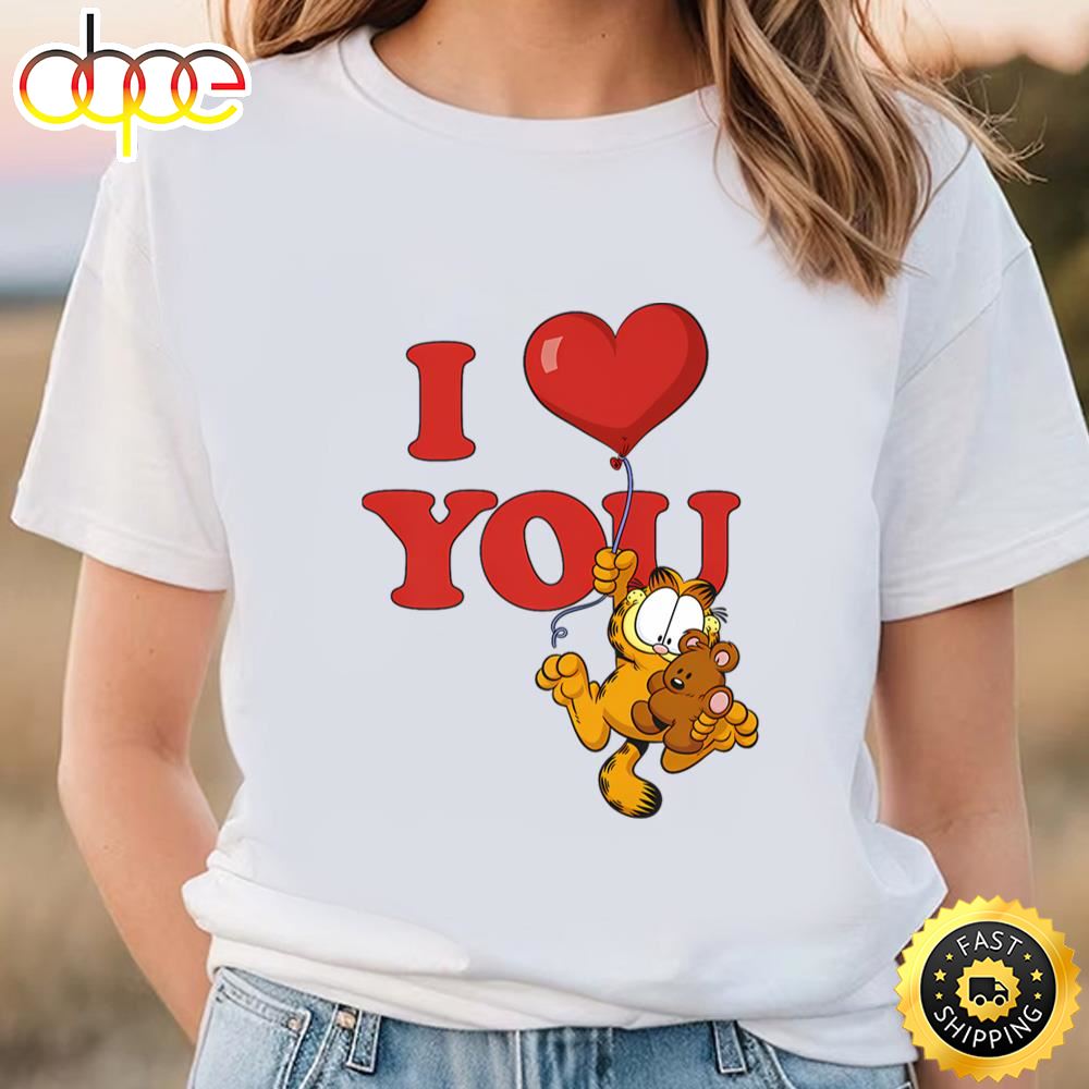 Garfield Valentine’s Day Garfield I Love You T Shirt