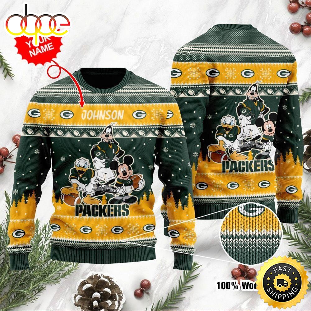 Green Bay Packers Disney Donald Duck Mickey Mouse Goofy Personalized Ugly Christmas Sweater Perfect Holiday Gift Fc7oe3.jpg