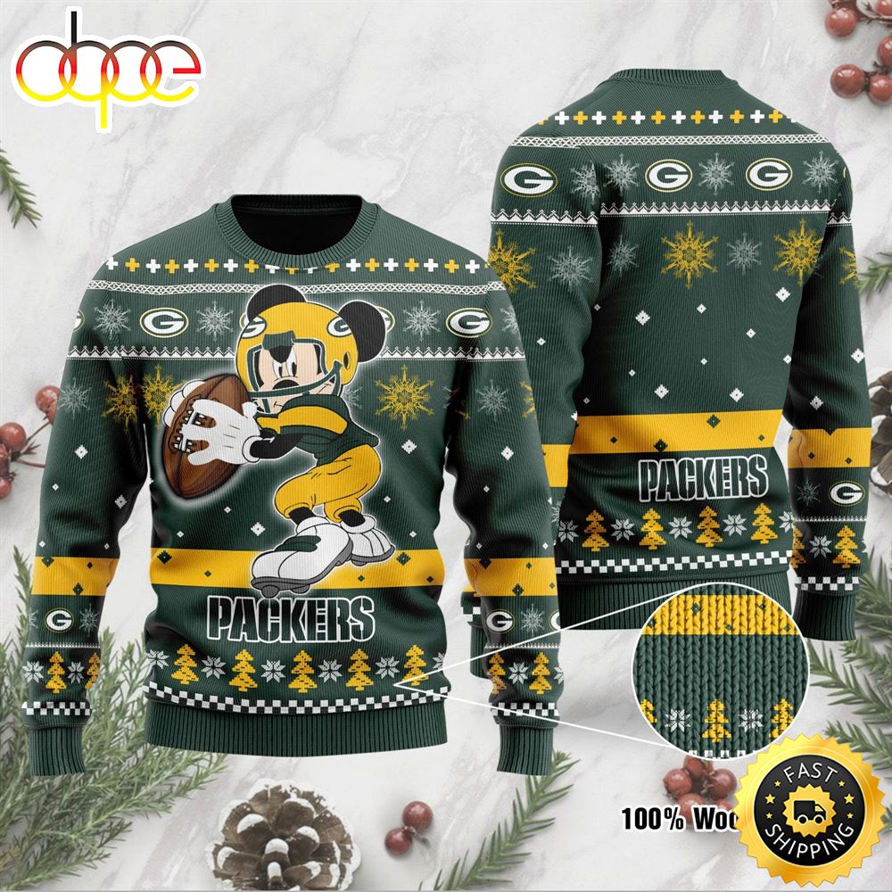 Green Bay Packers Mickey Mouse Funny Ugly Christmas Sweater Perfect Holiday Gift Ivakbg.jpg