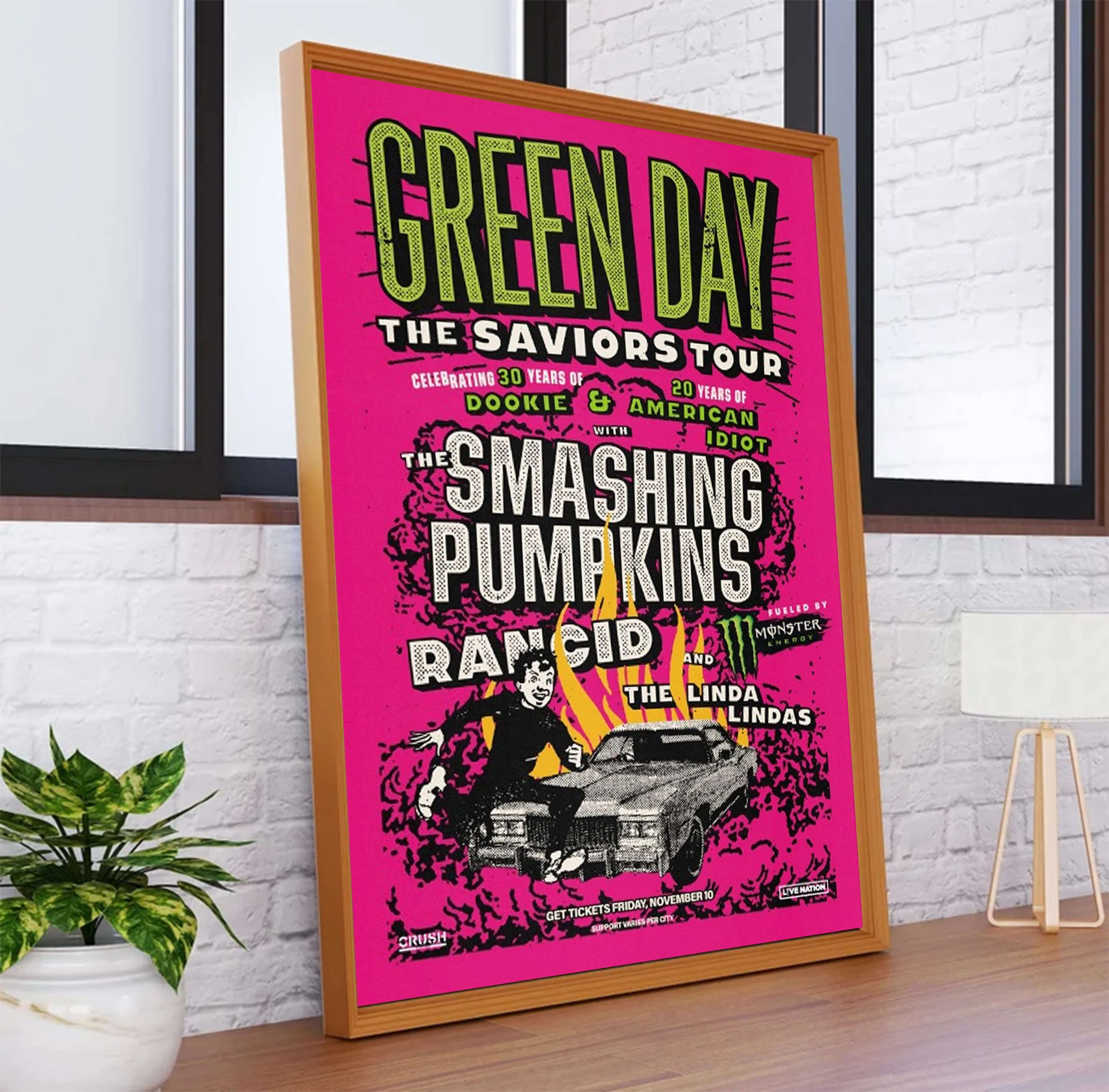 Green Day the Saviors 2024 Tour Poster