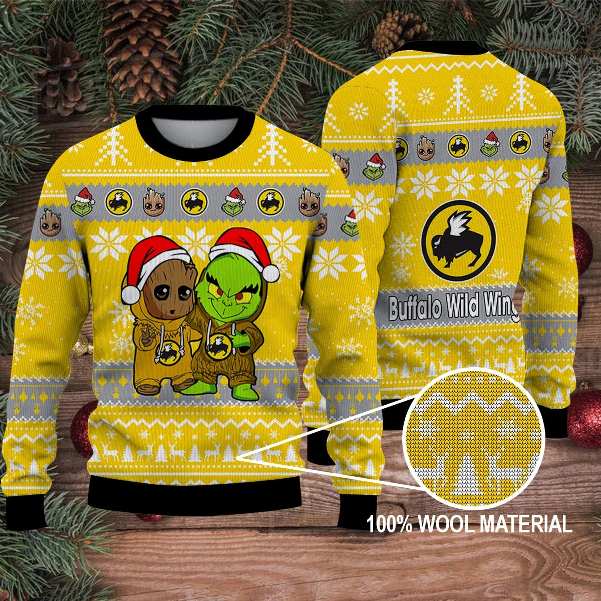 Grinch Movie 2023 The Grinch Merry Christmas Ugly Sweater Buffalo Wild Wings Tokdwc.jpg