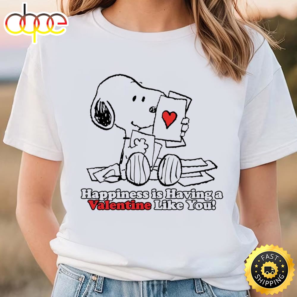 Happiness Is A Valentine Snoopy T Shirt