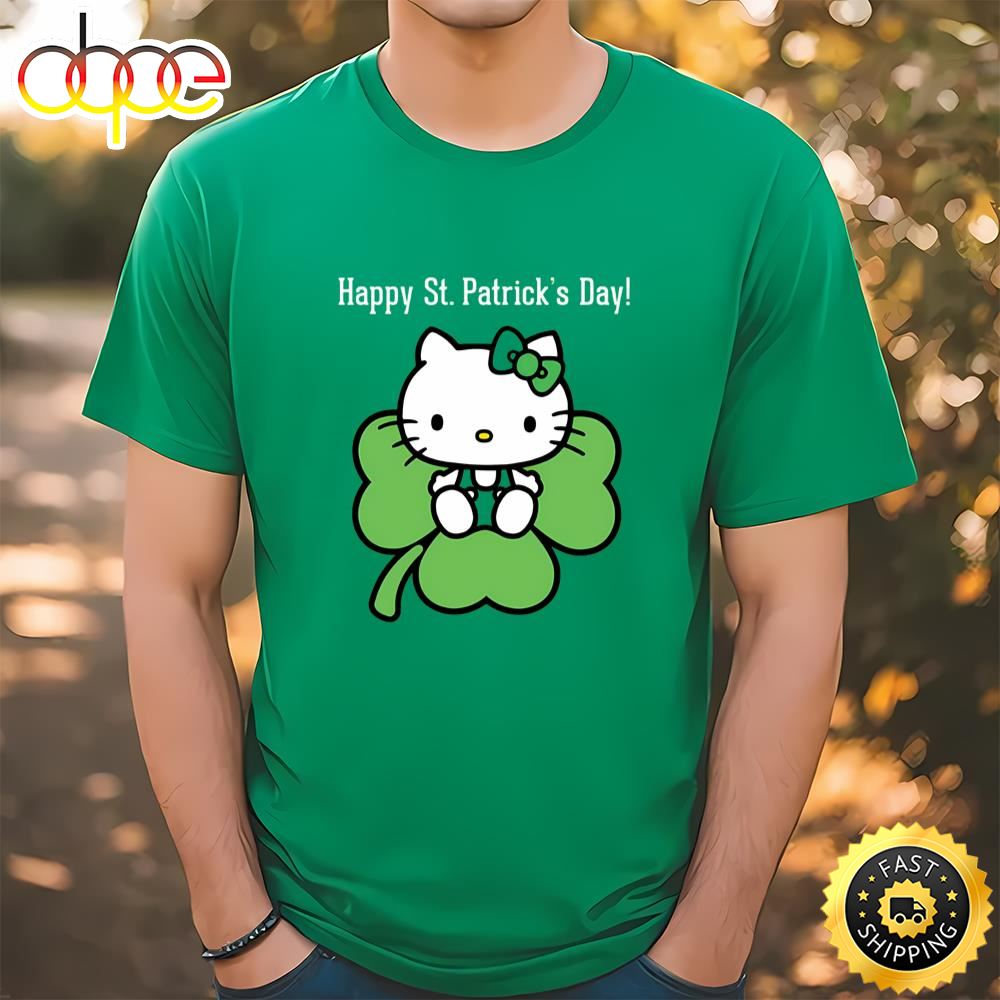 Happy St. Patrick’s Day Cute Hello Kitty Shirt T Shirt