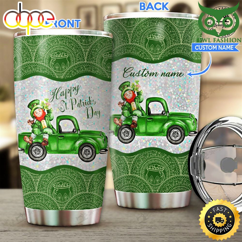 Happy St Patrick's Day Personalized Stainless Steel Tumbler