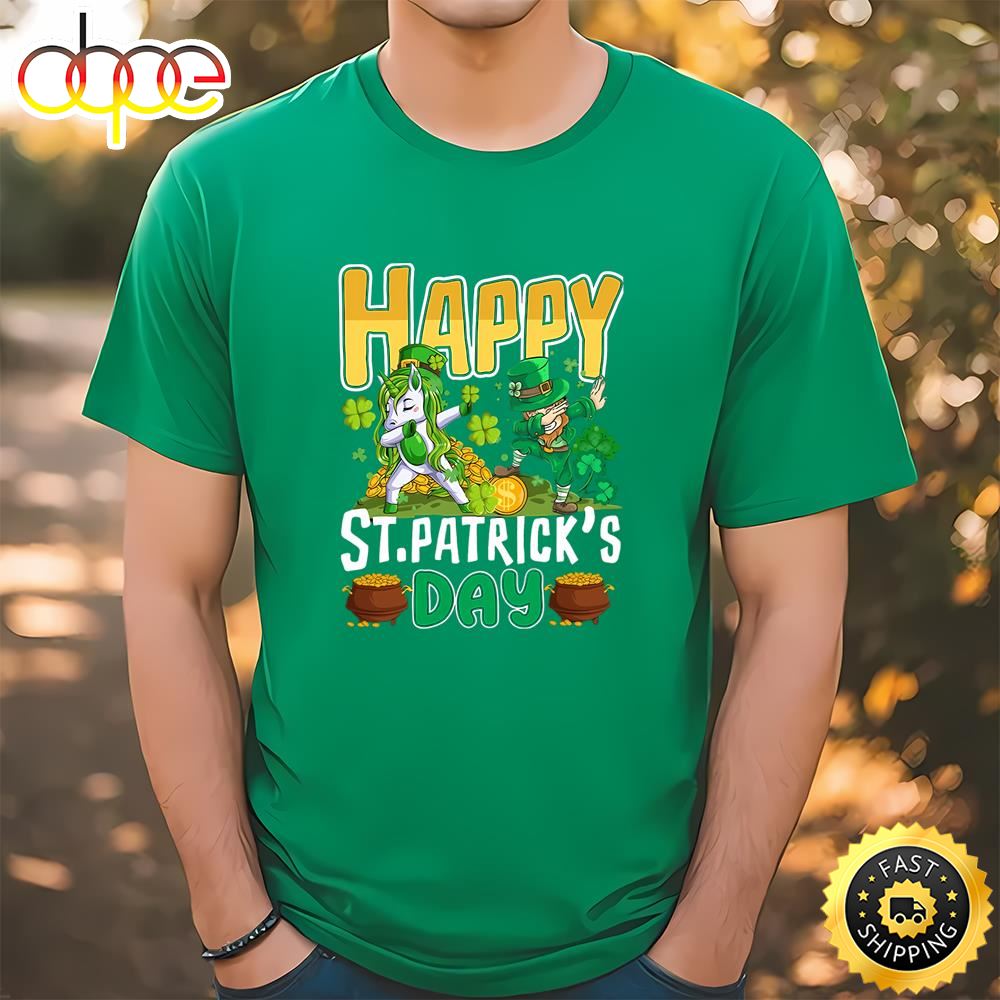 Happy St Patrick’s Day Unicorn Dab Unisex T Shirt T Shirt