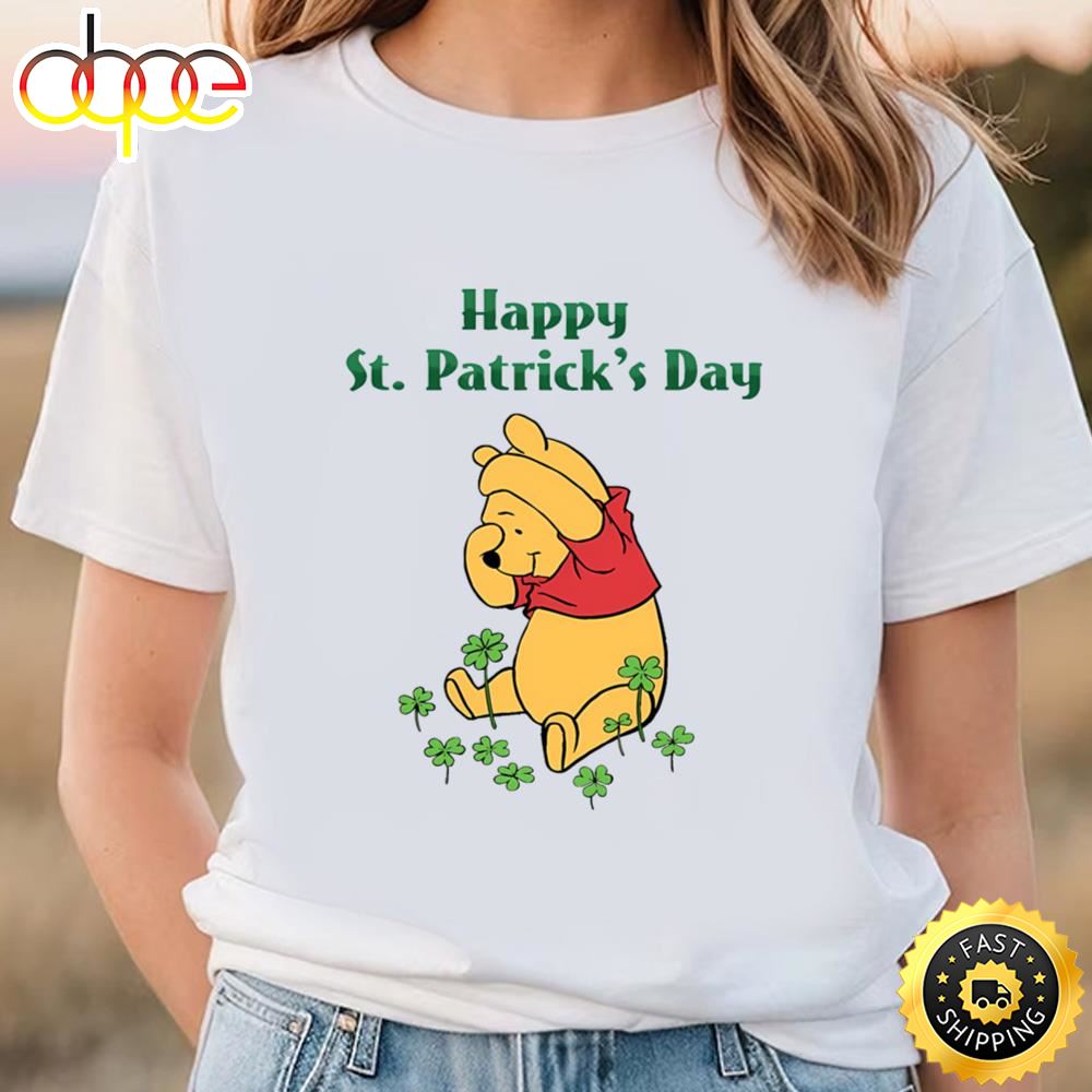Happy St Patricks Pooh Winnie Family Matching Shirt Tee
