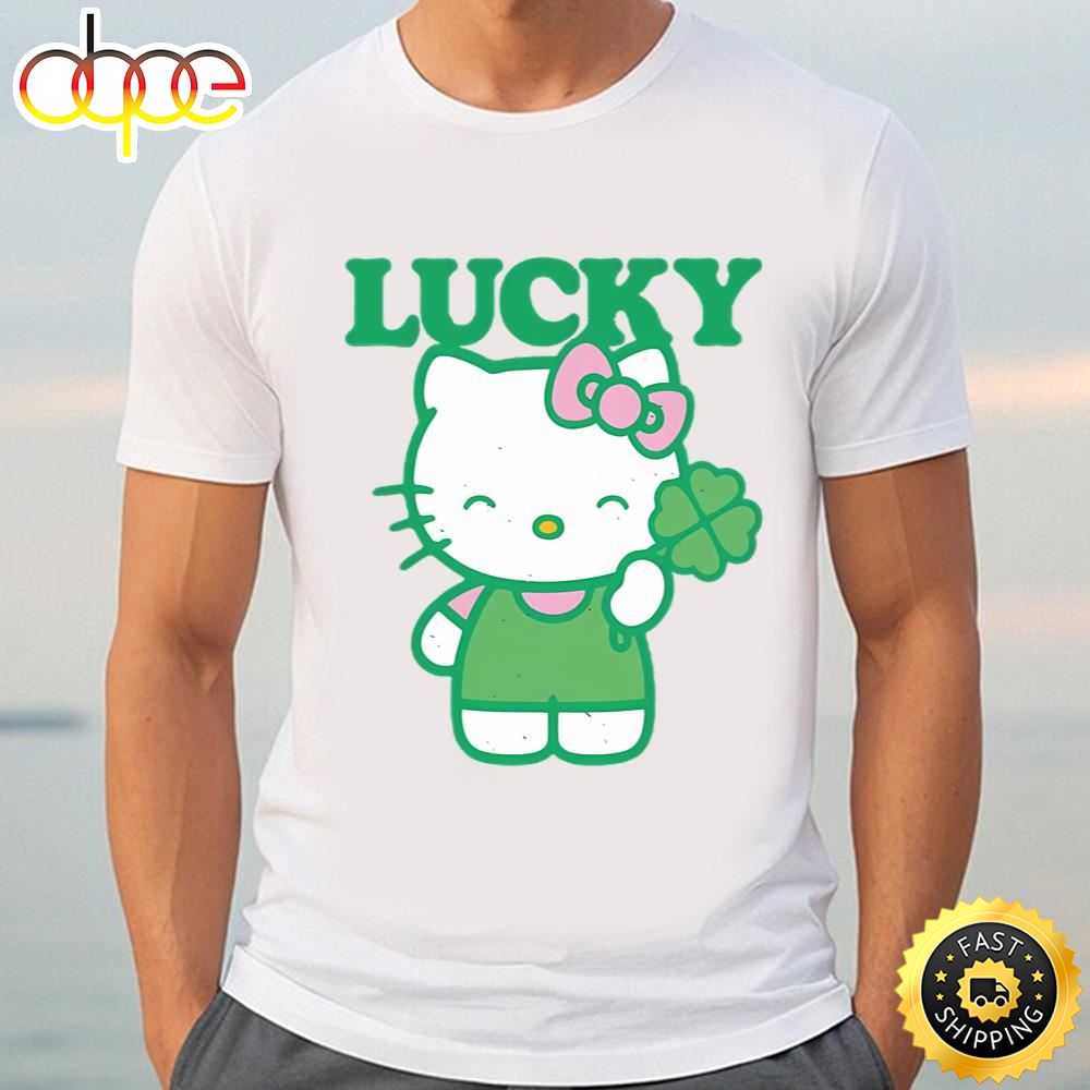 Hello Kitty Green Saint St. Patricks Lucky Shirt T Shirt
